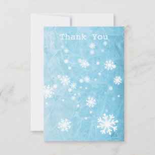 Winter Snow General Thank You Flat Card