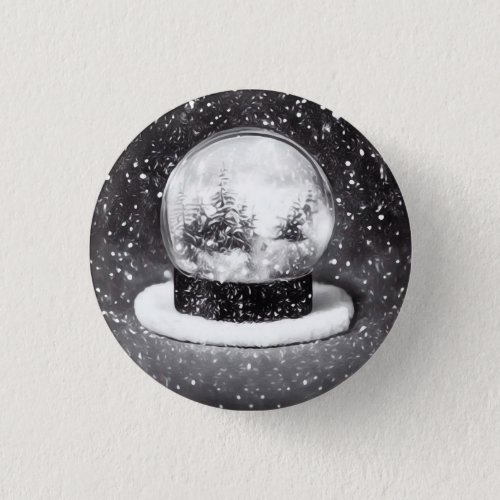 Winter Snow Globe Button