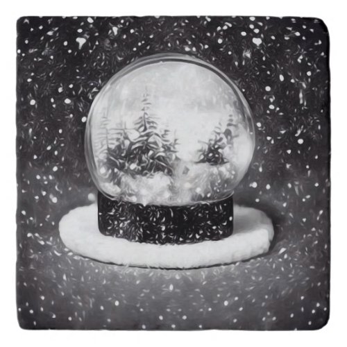 Winter Snow Globe Trivet