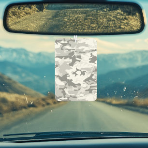 Winter Snow Gray Camouflage, Military, Army Air Freshener
