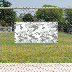 Winter Snow Gray Camouflage, Military, Army Banner