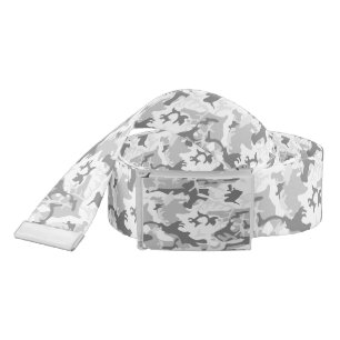 Winter Snow Gray Camouflage, Military, Army Belt