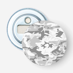 Winter Snow Gray Camouflage, Military, Army Bottle Opener