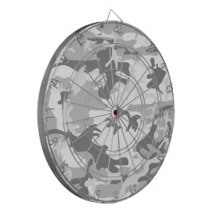 Winter Snow Gray Camouflage, Military, Army Dart Board