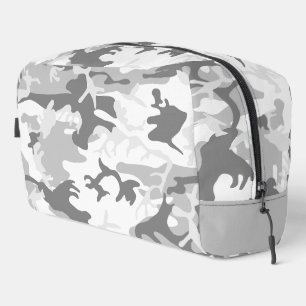 Winter Snow Gray Camouflage, Military, Army Dopp Kit