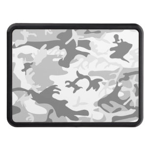 Winter Snow Gray Camouflage, Military, Army Hitch Cover