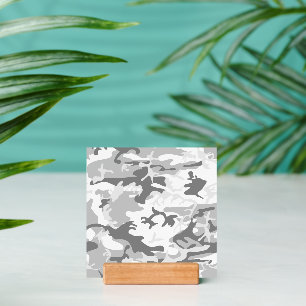 Winter Snow Gray Camouflage, Military, Army Holder
