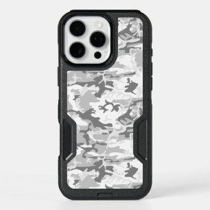 Winter Snow Gray Camouflage, Military, Army iPhone 16 Pro Max Case