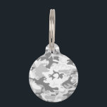 Winter Snow Gray Camouflage, Military, Army Pet ID Tag<br><div class="desc">Elegant,  stylish and sophisticated winter snow camouflage pattern in gray and white color. Modern and trendy gift,  perfect for the military lover in your life.</div>