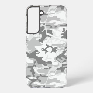 Winter Snow Gray Camouflage, Military, Army Samsung Galaxy S22+ Case