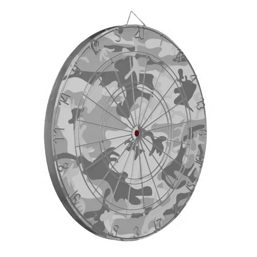 Winter Snow Gray Camouflage Pattern Military Army Dart Board