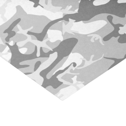 Winter Snow Gray Camouflage Pattern Military Army Tissue Paper