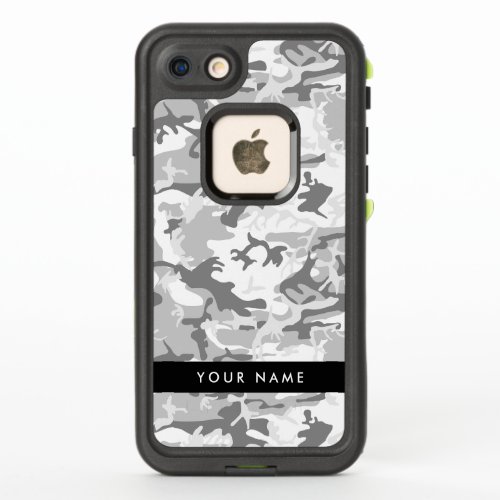 Winter Snow Gray Camouflage Your name Personalize