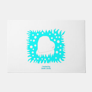 Winter Snow Heart Door Mat