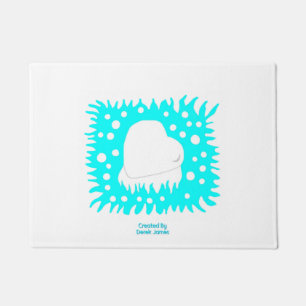 Winter Snow Heart Door Mat