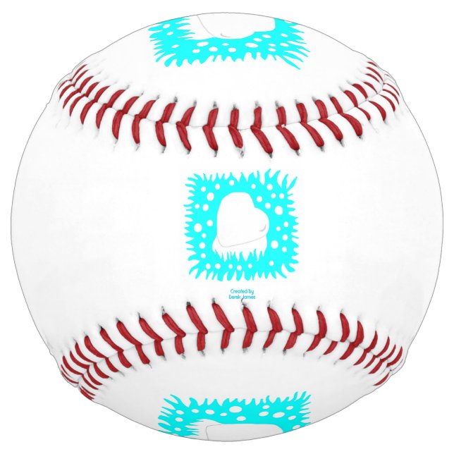 Winter Snow Heart Softball (Front)