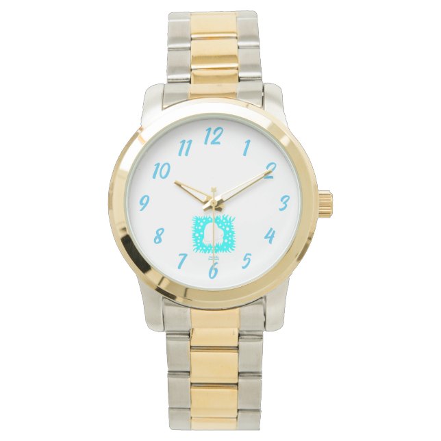 Winter Snow Heart Unisex Oversized Two-Tone Watch (Front)