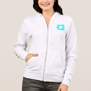 Winter Snow Heart Women's Full-Zip Hoodie