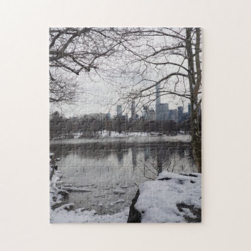 Winter Snow in Central Park New York City NYC Jigsaw Puzzle