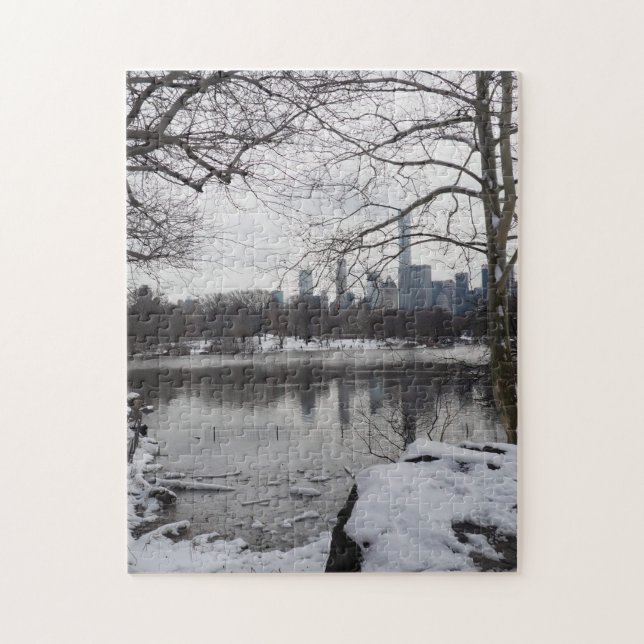 Winter Snow in Central Park New York City NYC Jigsaw Puzzle (Vertical)