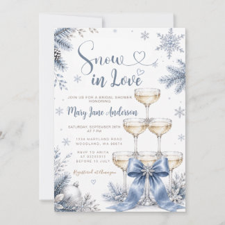 WINTER Snow in Love Bridal Shower Invitation