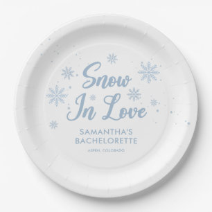 Winter Snow In Love Ski Bachelorette  Paper Plates