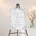 Winter Snow in Love Snowflake Bridal Welcome Foam Board<br><div class="desc">Winter Snow in Love Snowflake Bridal Shower Welcome Sign Foam Board</div>