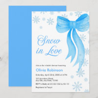 Winter Snow in Love Snowflakes Bridal Shower 