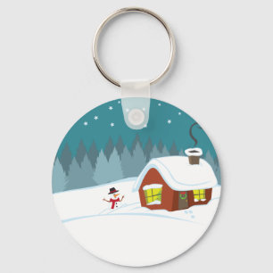 Winter Snow Keychain