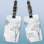 Winter Snow Landscape Art Luggage Tag<br><div class="desc">A snowy winter landscape painting,  perfect for those who love the great outdoors,  winter sports and skiing.  Original art by Nic Squirrell.  Change the details on the back to personalize.</div>