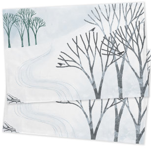 Winter Snow Landscape Art Pillow Case