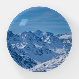 Winter Snow Mountains Dome Paperweight