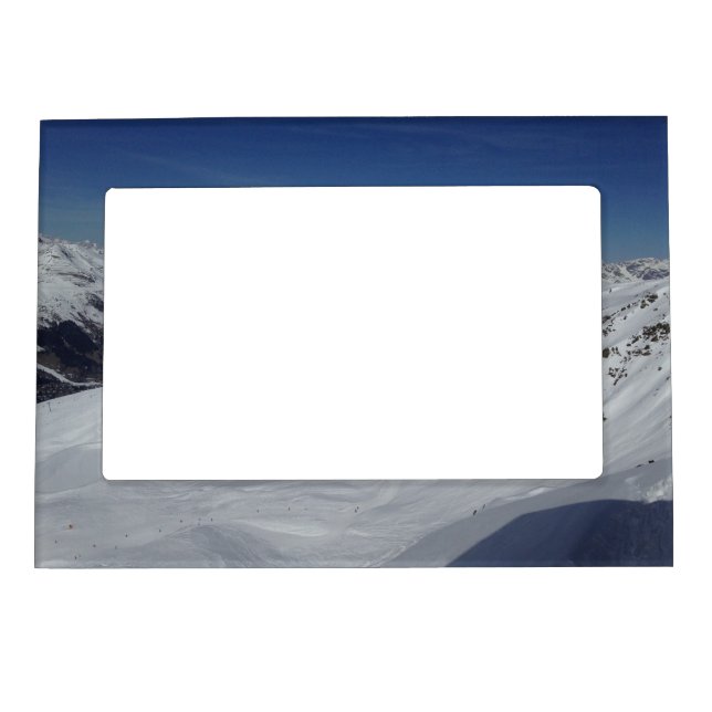 Winter Snow Mountains Photograph  Magnetic Frame (Front)