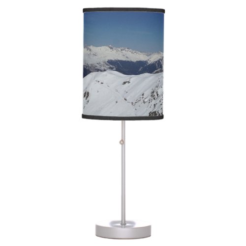 Winter Snow Mountains Photograph  Table Lamp