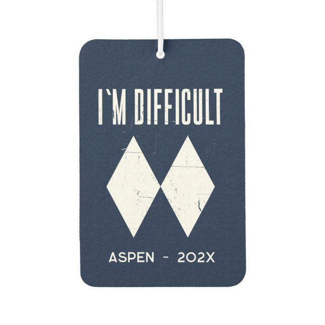 Winter Snow Mountains Sports Vacation Custom Air Freshener (Front)