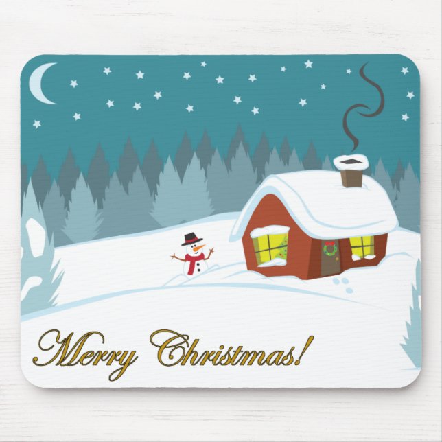 Winter Snow Mouse Pad (Front)