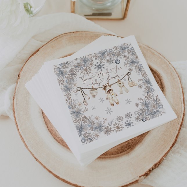 Winter Snow Much Fun Baby Shower Napkins (Creator Uploaded)