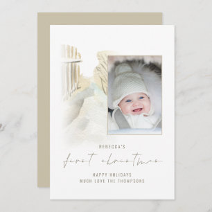 Winter Snow Path Photo Baby First Christmas