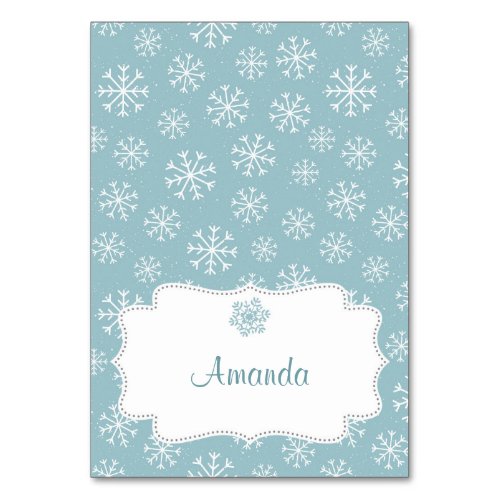 Winter Snow Place Card