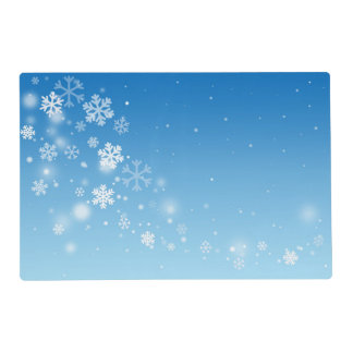 Winter snow placemat