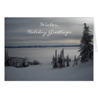 Mountain Snow Scene Holiday Cards | Zazzle