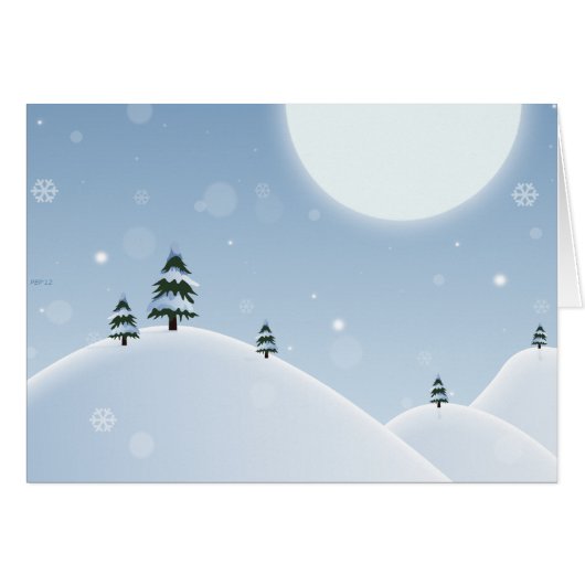 Winter Snow Scene Cards (Front Horizontal)