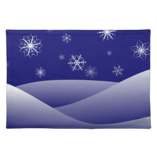 WINTER SNOW SCENE CLOTH PLACEMAT