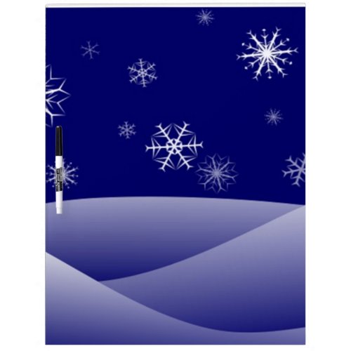 WINTER SNOW SCENE DRY ERASE BOARD