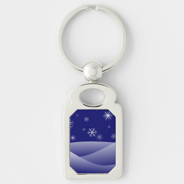 WINTER SNOW SCENE KEYCHAIN (Front)