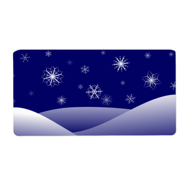 WINTER SNOW SCENE LABEL (Front)
