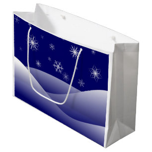 WINTER SNOW SCENE LARGE GIFT BAG