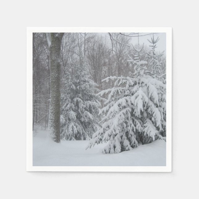 Winter Snow Scene Napkins (Front)