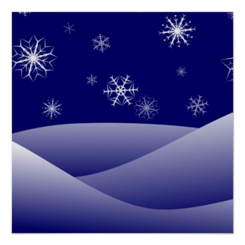 WINTER SNOW SCENE POSTER