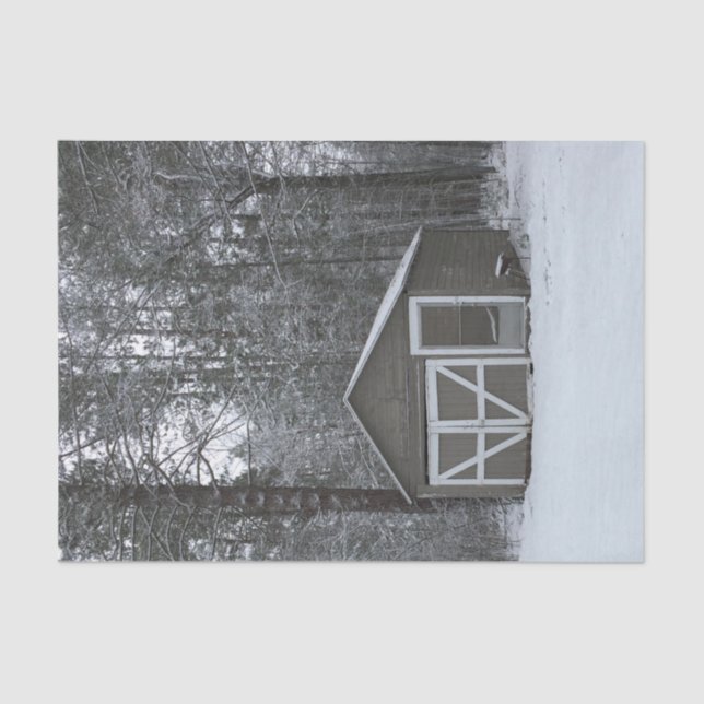 Winter Snow Scene Tissue Paper (Front)